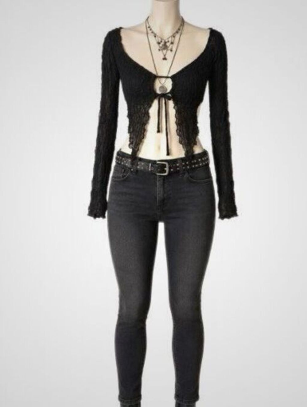 Madewell minimalist grunge HighRise Skinny Jeans Washed Black Sz (31) 12/14 NWT